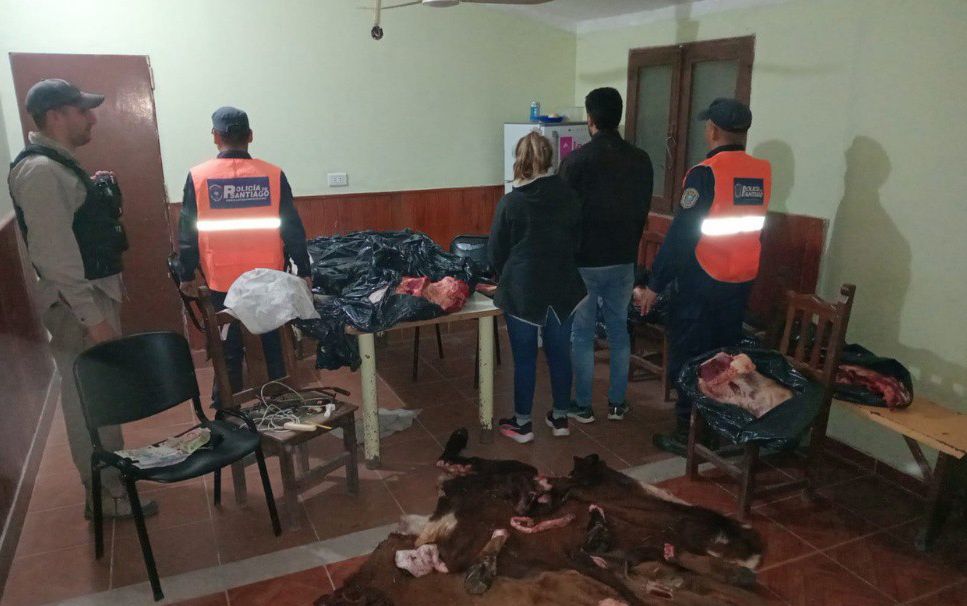Dos rafaelinos cayeron en Santiago del Estero por transportar carne de faena clandestina