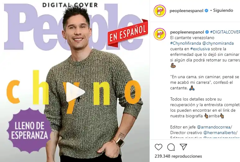 Así dio a conocer la publicación la entrevista con Chyno, Foto: Instagram
