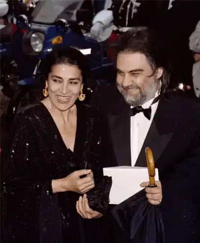 Vangelis con otra gloria griega, Irene Papas. Foto AFP