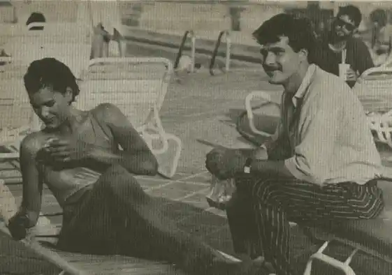 Ruddy Rodríguez y Luis José Santander en las grabaciones de Niña Bonita. Foto Instagram