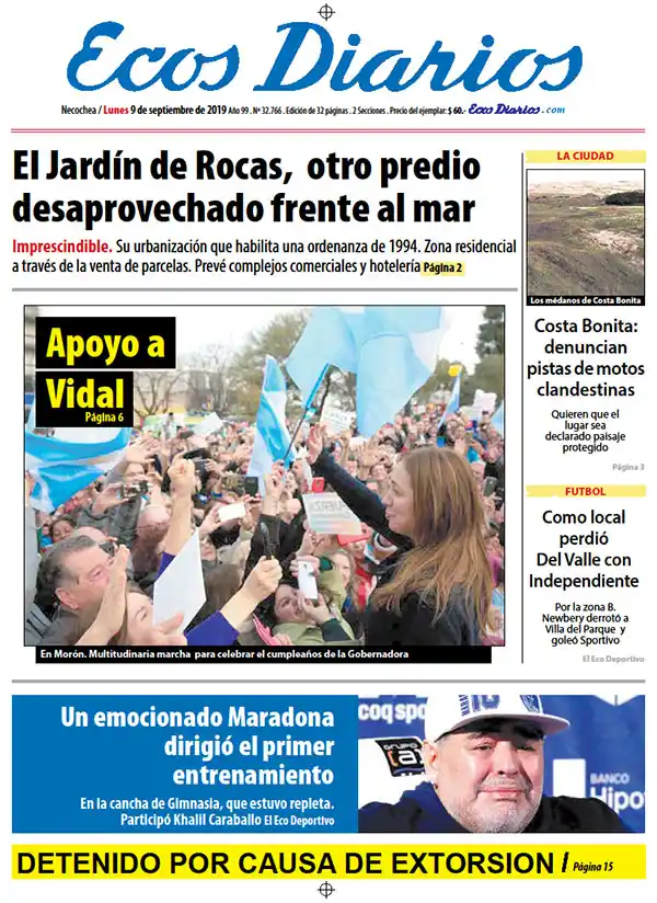 Tapa del 9 de septiembre de 2019