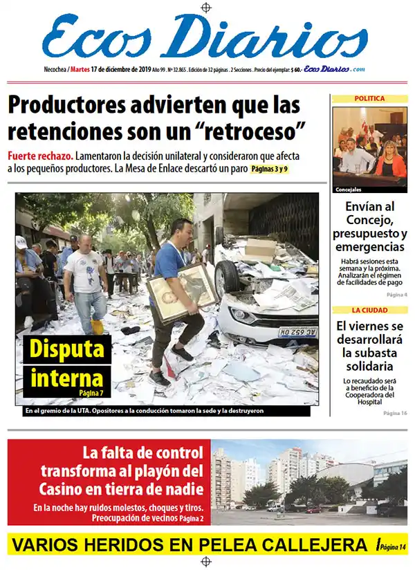Tapa del 17 de diciembre de 2019