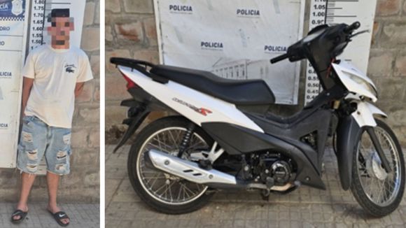 Circulaba con una moto con numeración adulterada y documentación “trucha”
