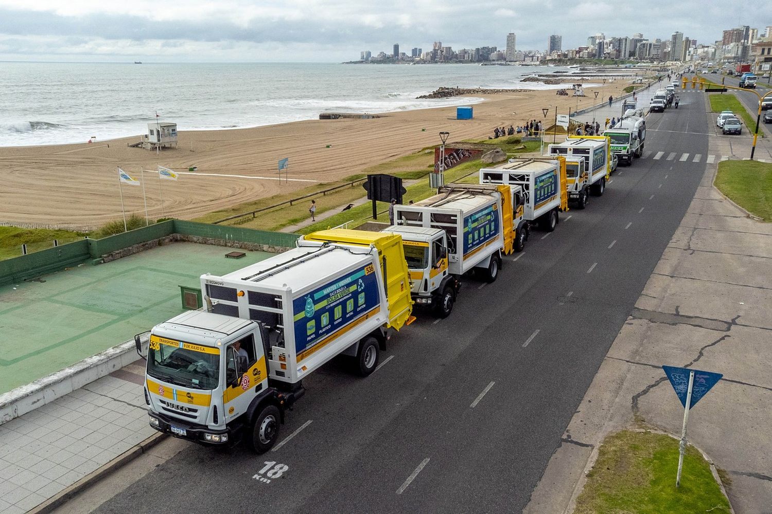 El EMSUR avanza con la limpieza en diversos frentes de la ciudad.