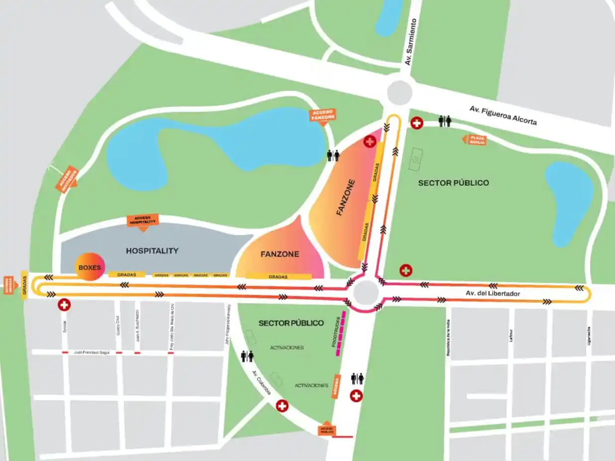 Nuevo recorrido para la exhibición de Colapinto en las calles porteñas. Foto:GBA