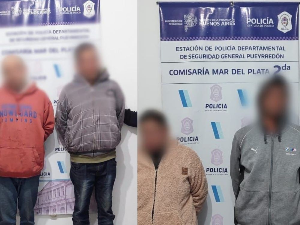 Fueron detenidos tres hombres y una mujer.