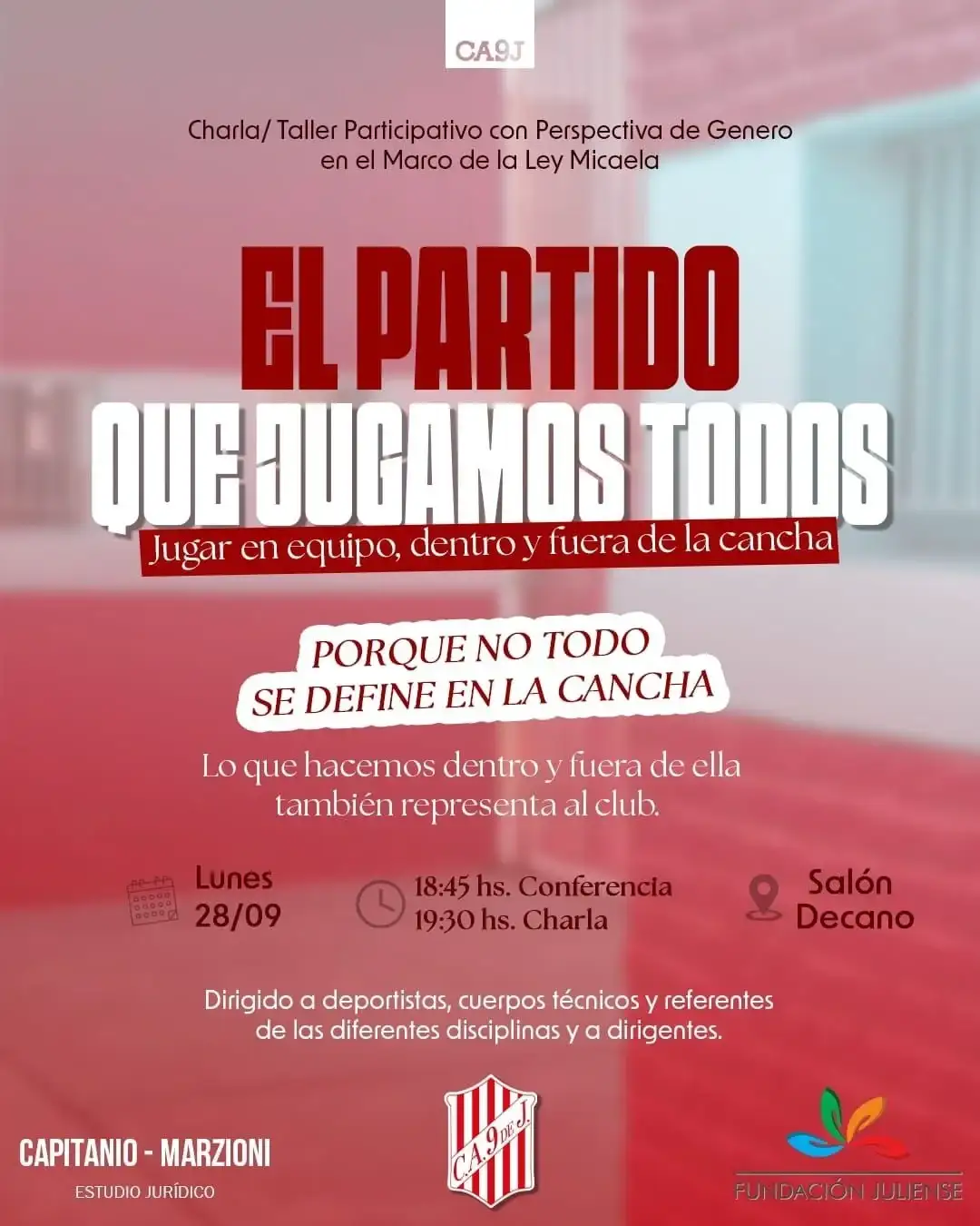 9 de julio charla genero