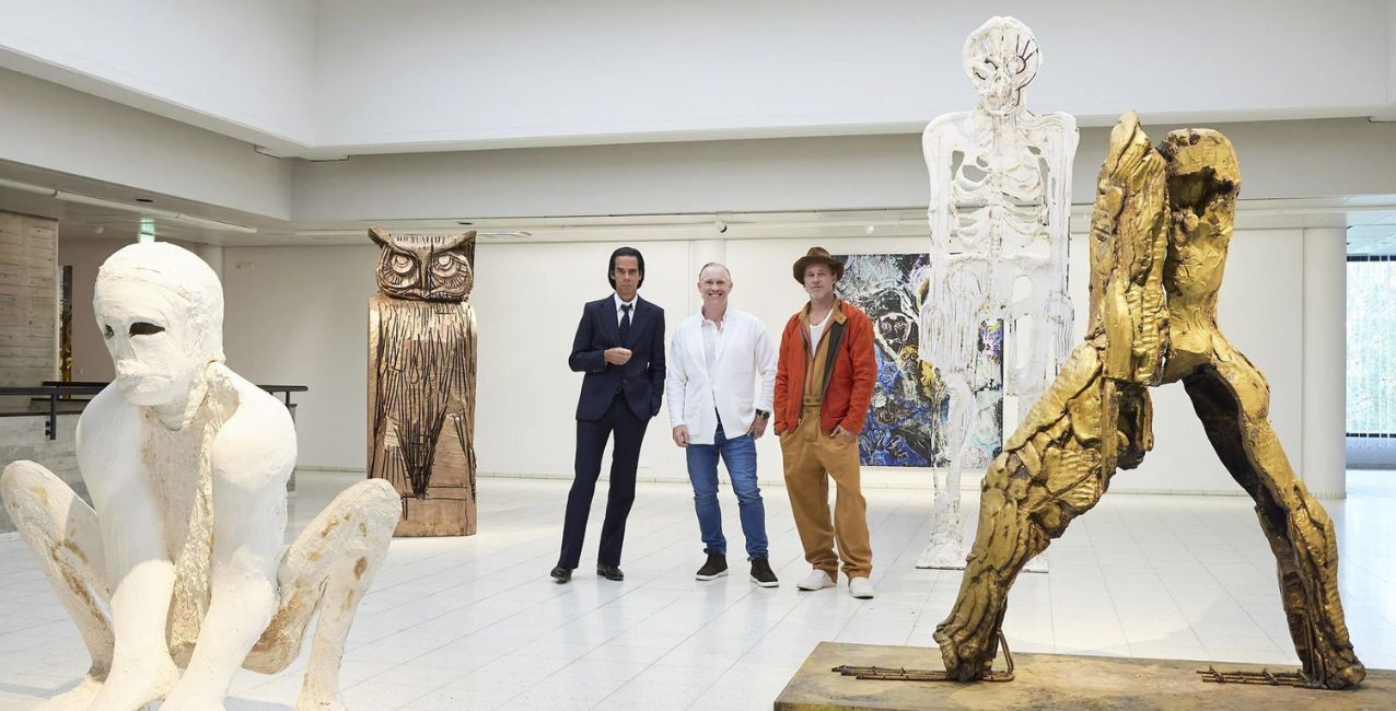 Brad Pitt debutó como escultor en una galería de arte