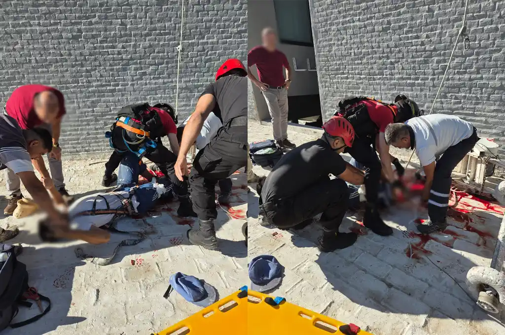 operario herido fractura pintura cayó - 3