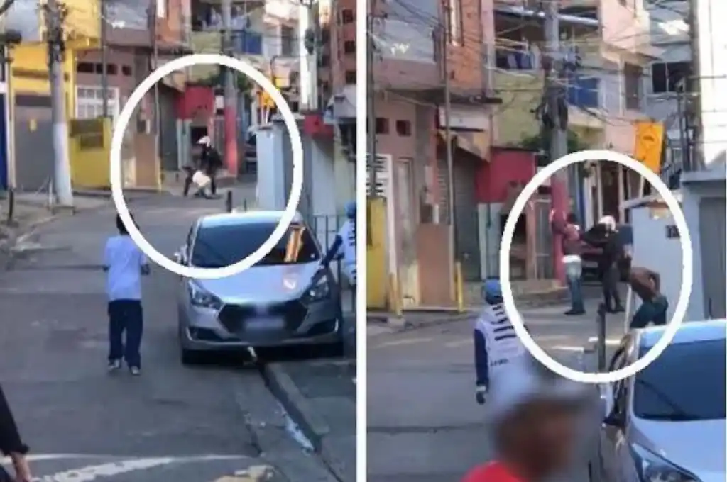 La terrible escena quedó filmada.