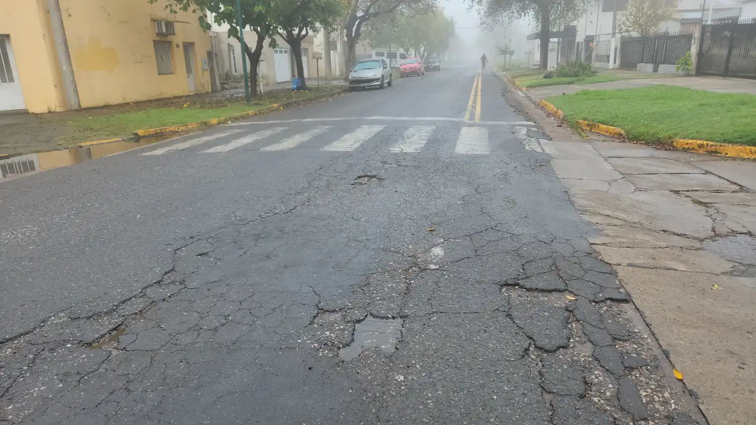 El deplorable estado de las calles en barrio Los Nogales | Crédito: RADIO RAFAELA - 2