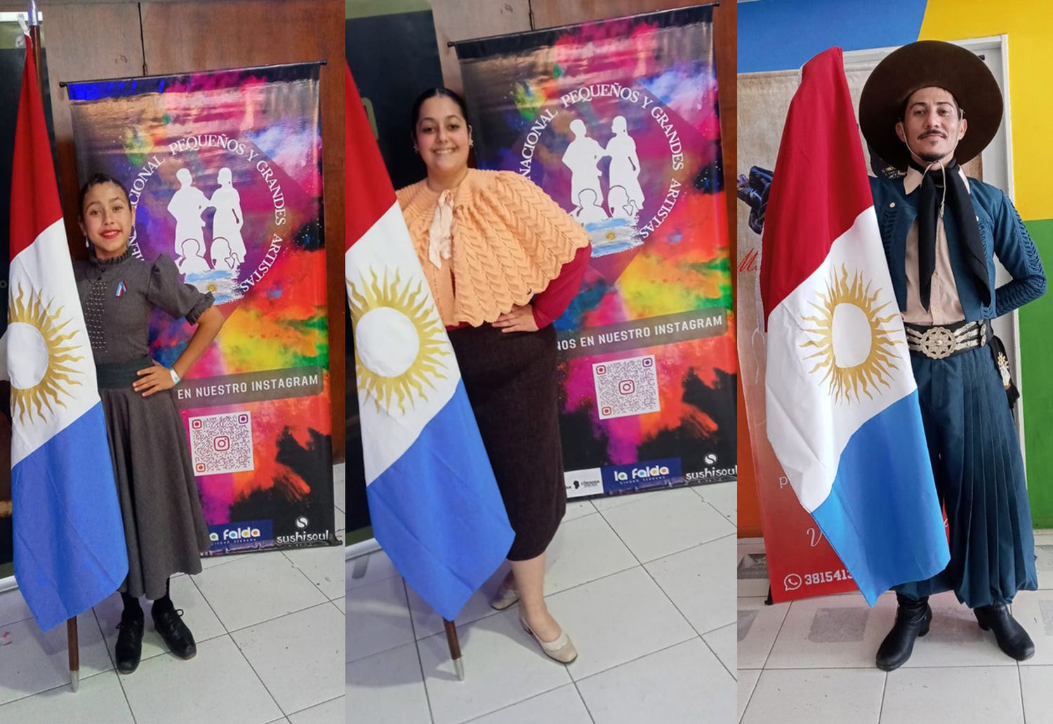 Tres artistas de la Escuela Municipal de Danzas Folklóricas se destacaron en certamen nacional