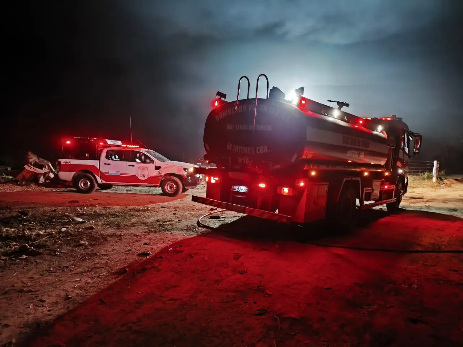 Impactante incendio en el Centro de Compostaje de Morteros: trabajaron dos dotaciones de Bomberos