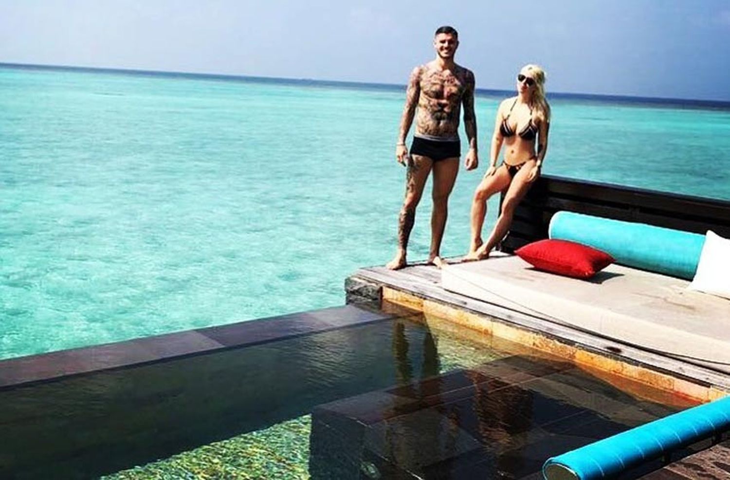 La osada foto de Mauro Icardi tomando sol