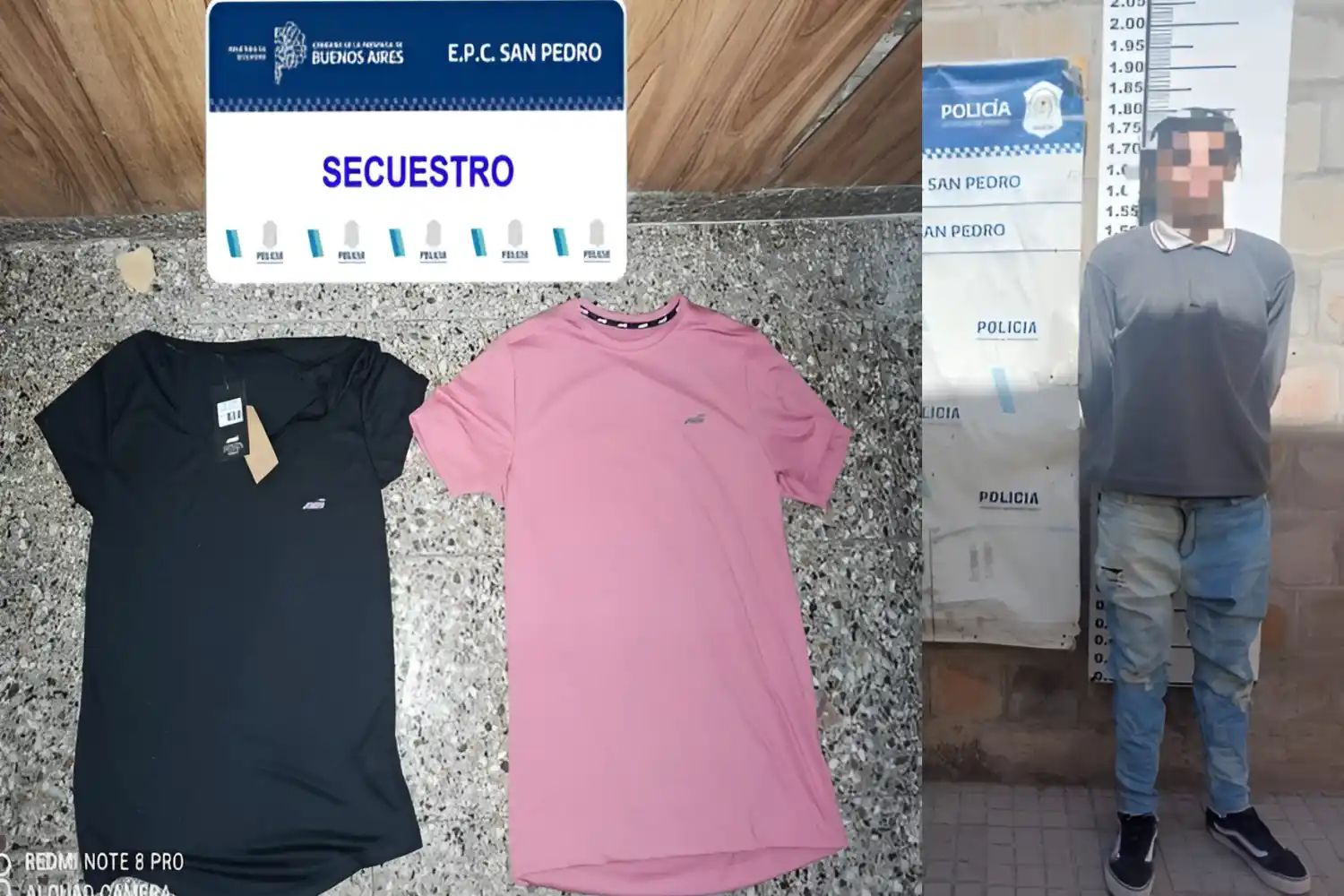 Las remeras fueron restituidas al local damnificado y el delincuente quedó a disposición de la Justicia.