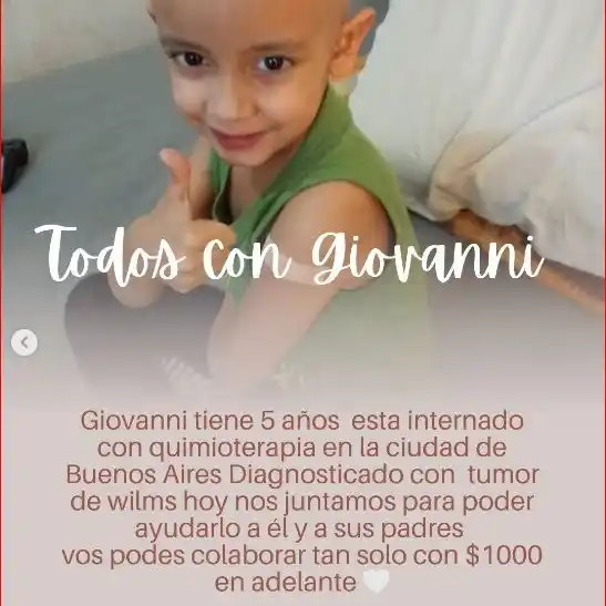 Gualeguay se moviliza por Giovanni: gran sorteo solidario para acompañar su tratamiento oncológico