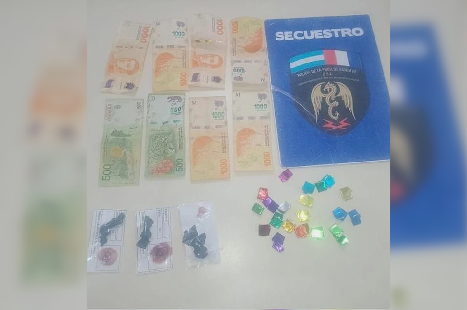 Parte del material secuestrados a los involucrados