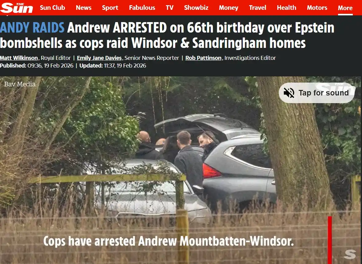 Detuvieron al ex Principe Andrés