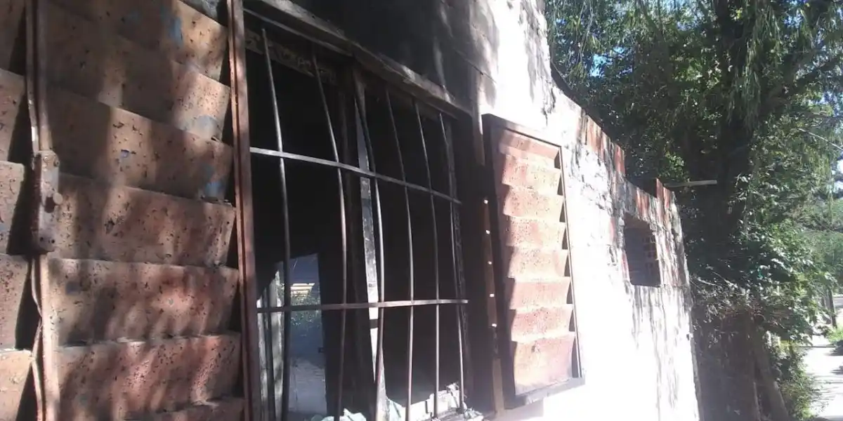 Al menos en uno de los cuartos afectados, las pèrdidas fueron totales 