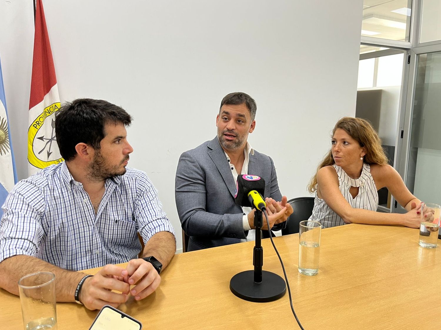 Chiarella, Basso y Galnares, en la presentación.