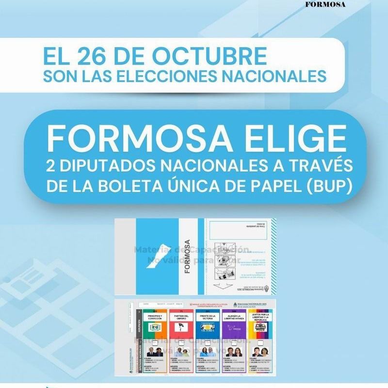 Día de elecciones: 491.558 formoseños están 
habilitados para votar en la jornada de hoy