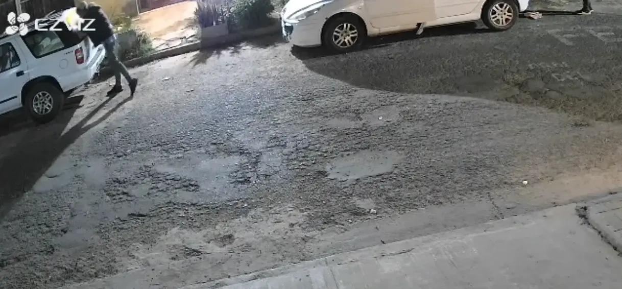 Los delincuentes quedaron registrados en el momento del hecho.
