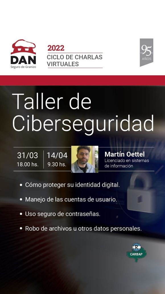 Charlas de la DAN: taller virtual sobre seguridad informática