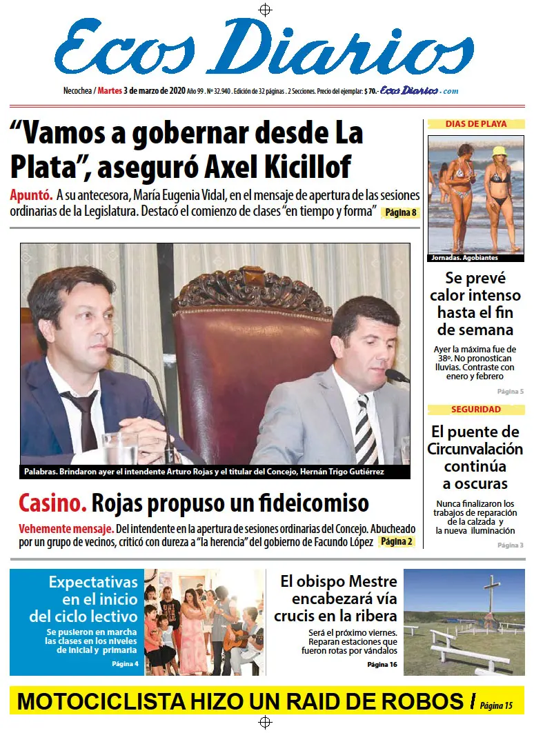 Tapa del 3 de febrero de 2020