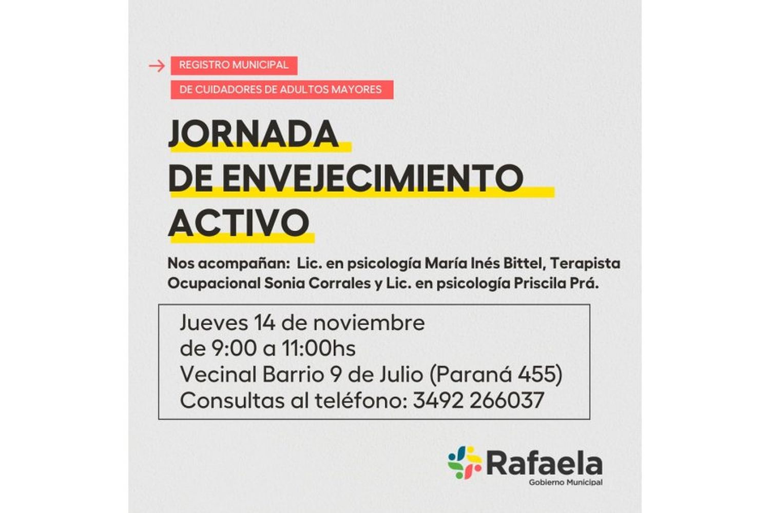 Jornada de Envejecimiento Activo en la vecinal del 