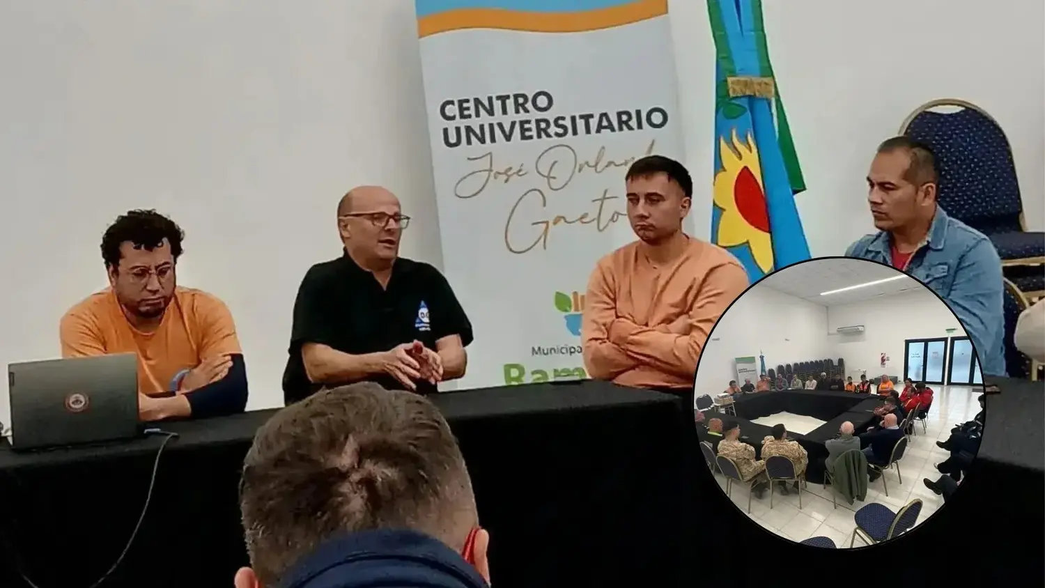 Representantes de Defensa Civil se reunieron para coordinar acciones ante la amenaza de crecida del río Paraná.