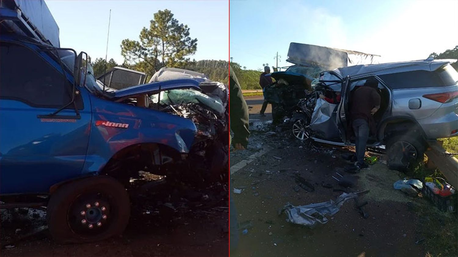 Cuatro personas murieron tras un choque frontal en la ruta 14: confirmaron sus identidades