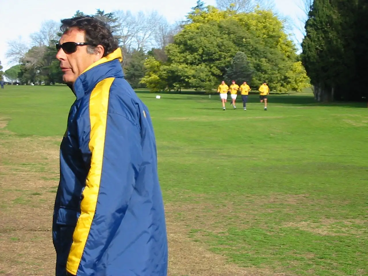 Miguel Ángel Russo en Tandil, durante la pretemporada invernal con Rosario Central en 2003.