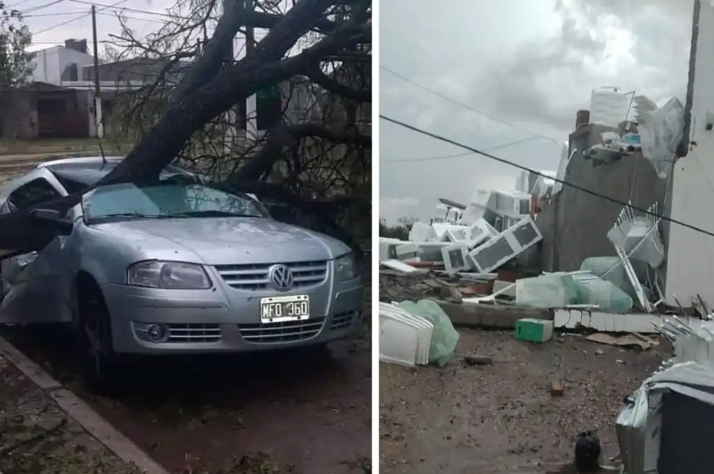 Una cola de tornado azotó Río Primero y Villa Santa Rosa: hubo voladura de techos, destrozos y evacuados
