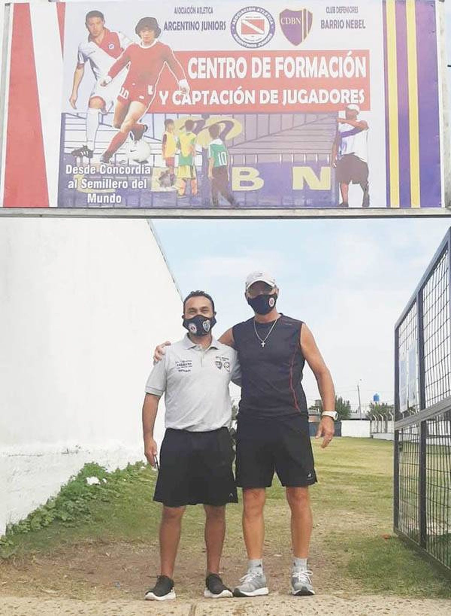 Trabajo de conjunto entre Nébel y Argentinos Juniors