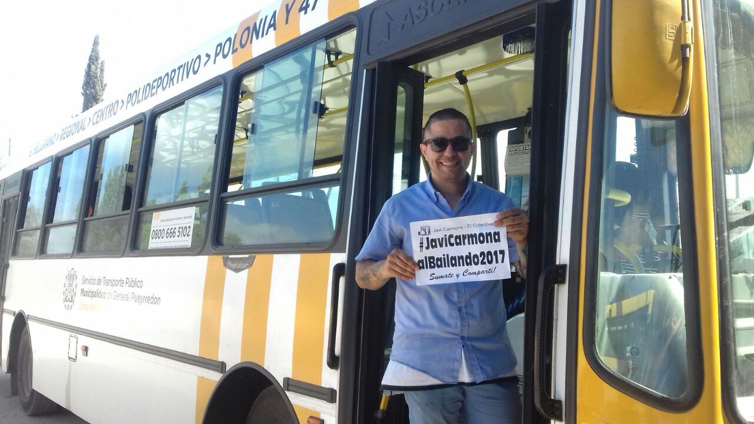 El colectivero suma apoyo de bailarines de Showmatch y ya tiene candidata