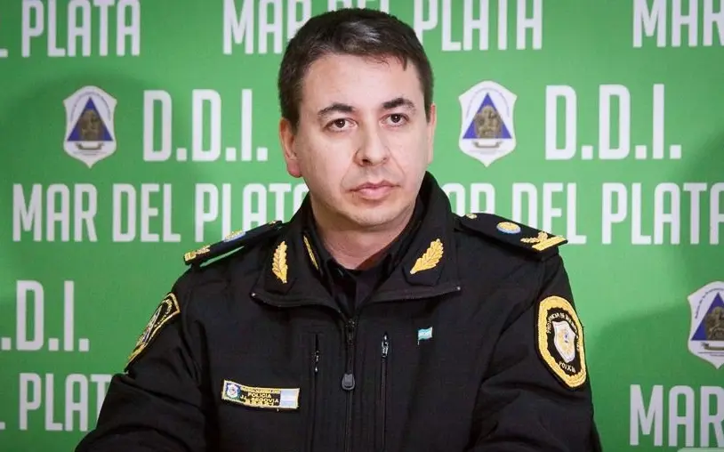 Detenido. Comisario mayor José Luis Segovia, jefe de la departamental de Mar del Plata, por varias causas que se le imputan.