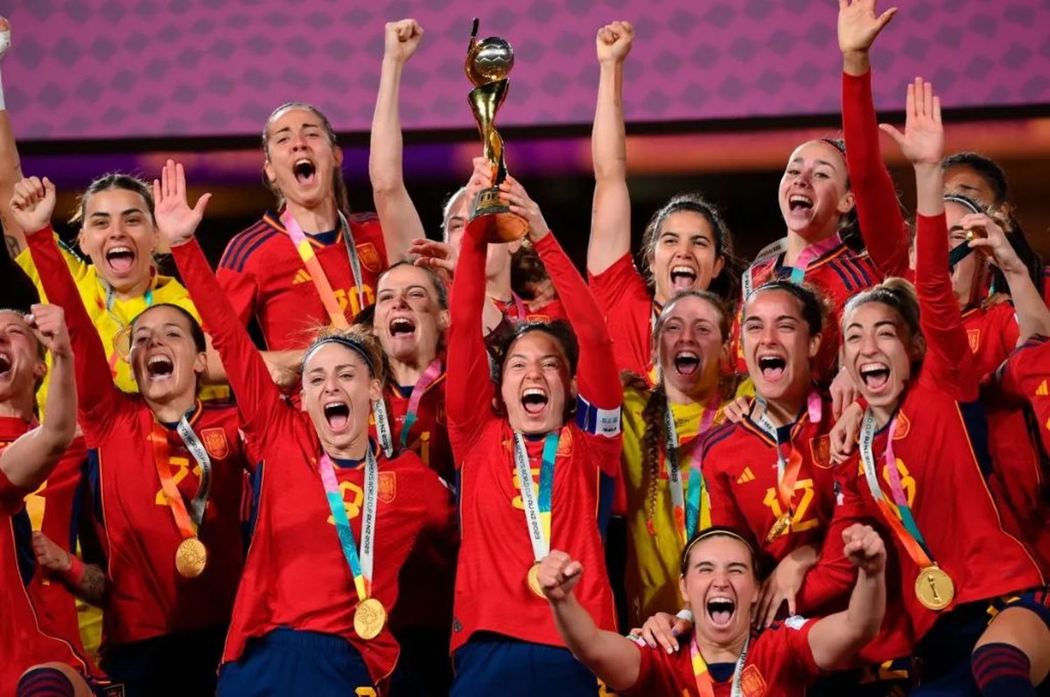 Festejo de la Selección Femenina de España