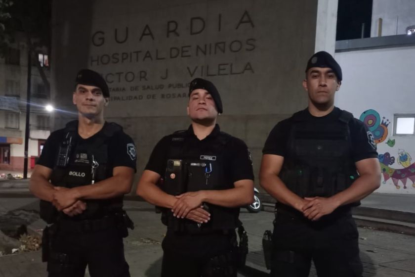 Policías le salvaron la vida a una beba.