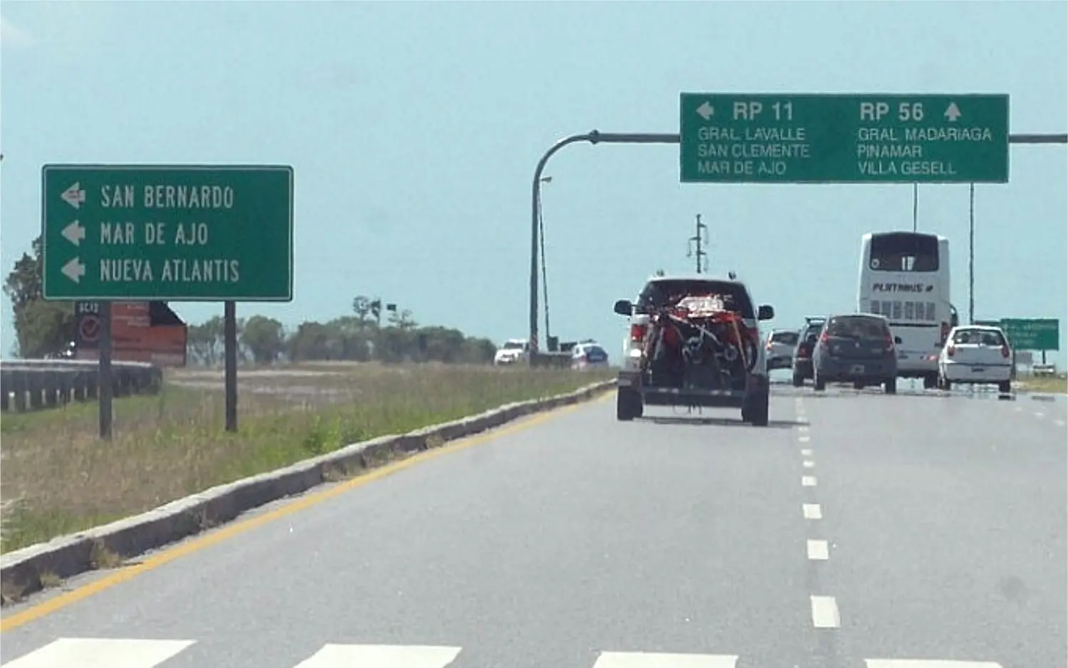 En qué estado se encuentran las principales rutas a la Costa Atlántica 