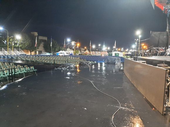 Quedaron suspendidos los espectáculos artísticos de la Fiesta del Trigo por hoy