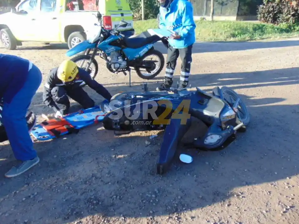 Venado Tuerto: motociclista herida al chocar con un auto