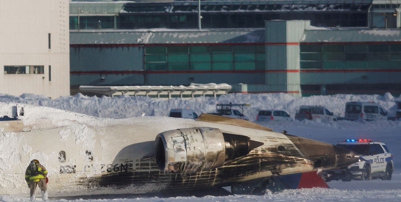 Así quedó la aeronave tras el siniestro. Crédito: Reuters.