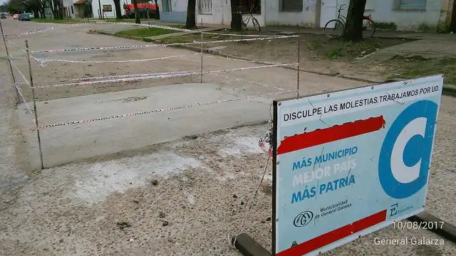 Galarza: Bacheo y arreglo de calles de hormigón