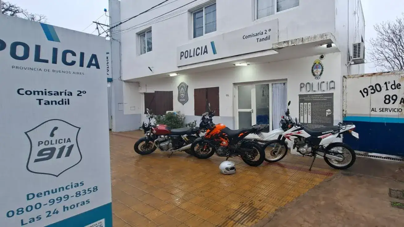 Las motos secuestradas por la policía.