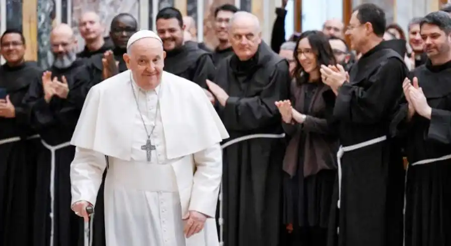 El Papa pide rezar sin cesar por Tierra Santa y agradeció a los franciscanos su presencia