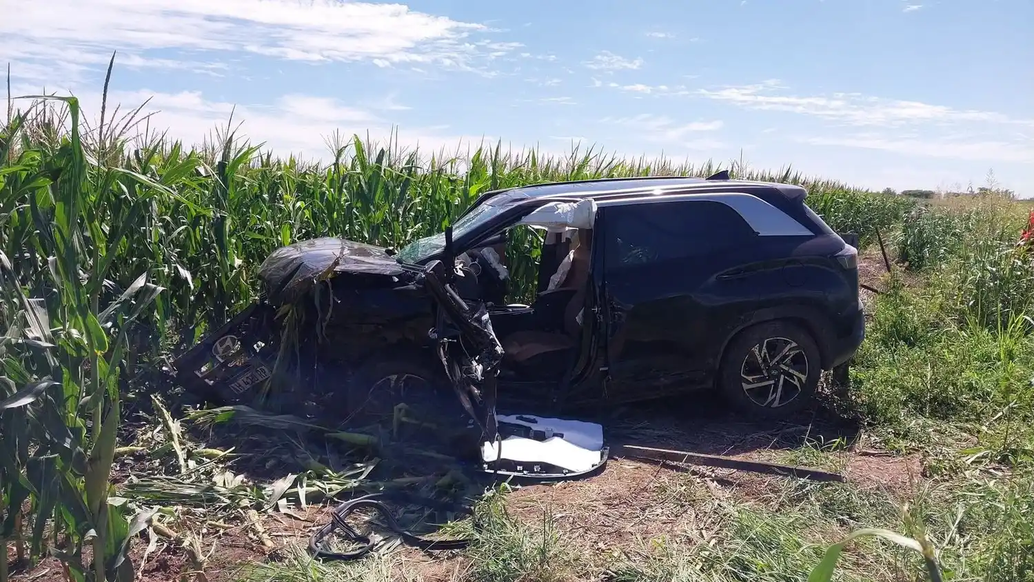 Así es como resultó vehículo luego del siniestro