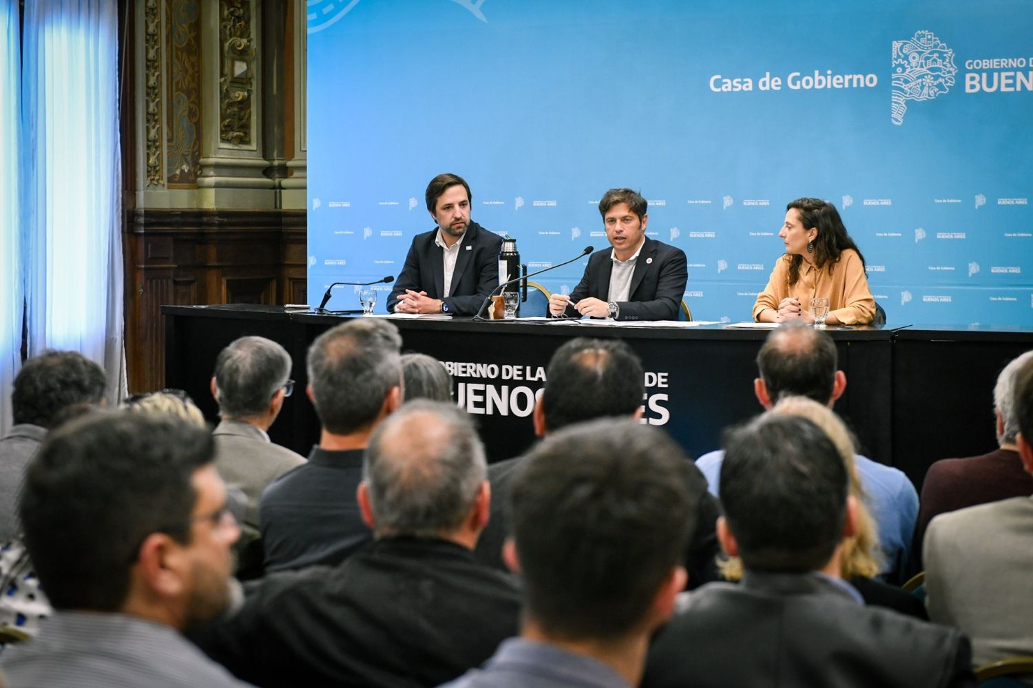 Axel Kicillof lanzaron la plataforma en un acto en el Salón Dorado.