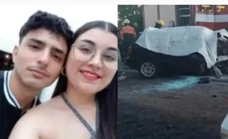 La dolorosa despedida de la novia de uno de los jóvenes que murieron en el accidente