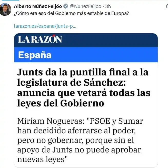 nuñez feijoo tuit
