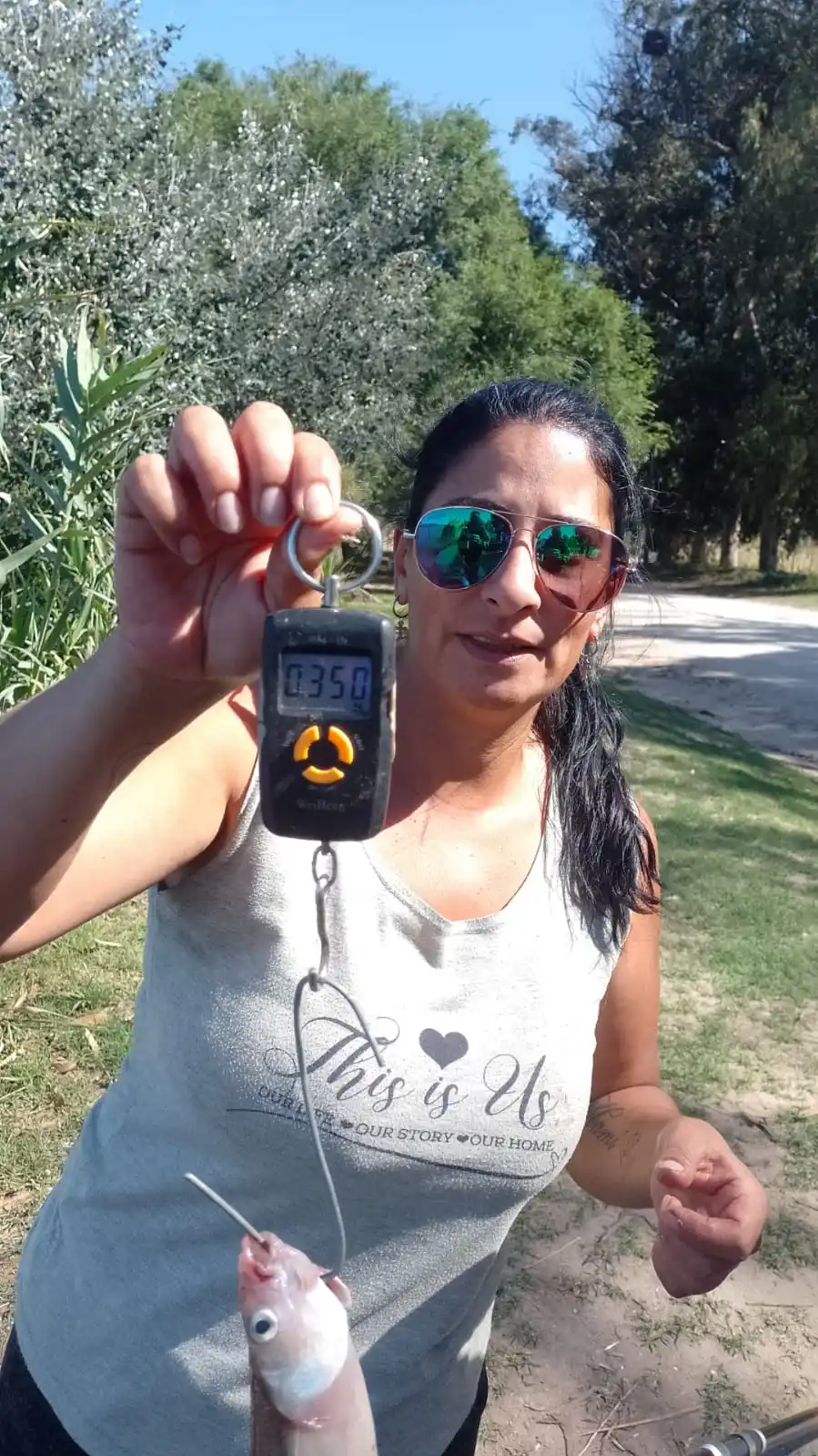 Romina Derra y el peso de su presa ganadora